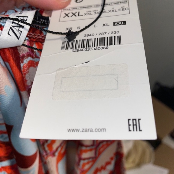 NWT RARE Zara Flowy Patchwork Pants XXL - Picture 5 of 6